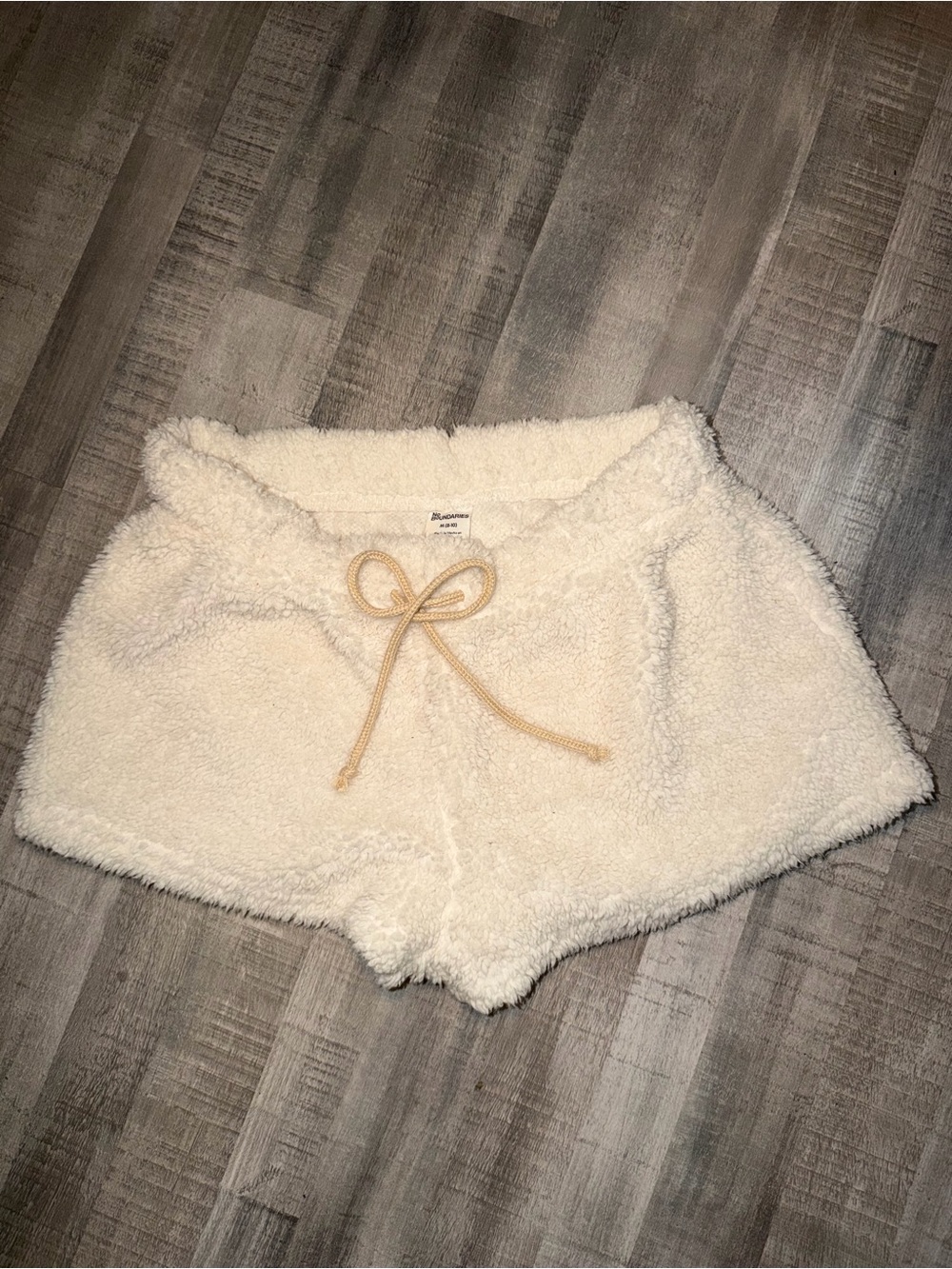 Womens Cozy Sherpa Fuzzy Lounge Shorts No Boundaries Womens M 8-10
